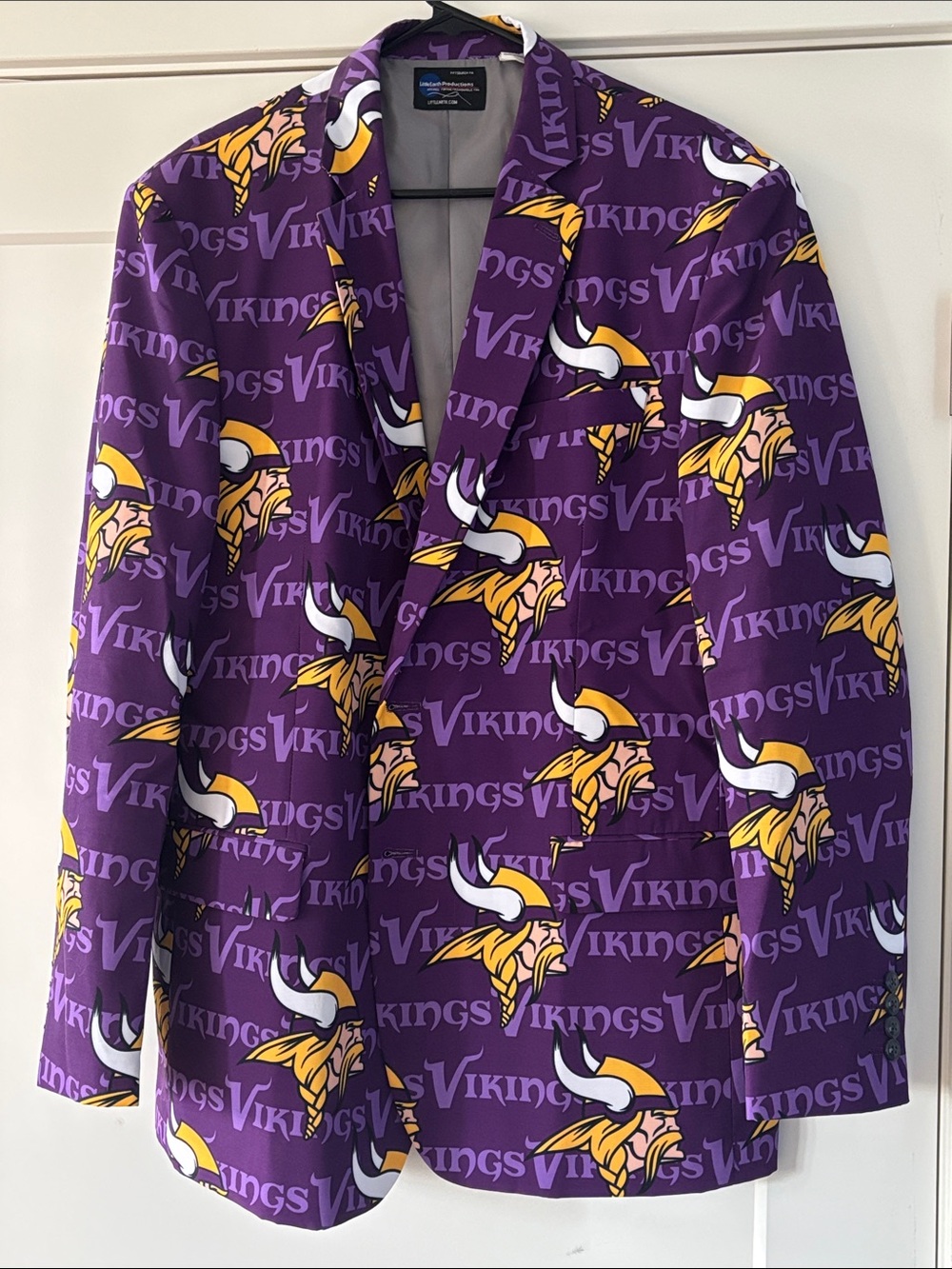 Men’s Purple Vikings Logo Blazer Jacket